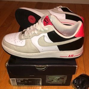 Nike Air Force 1 Low- White/Neutral Grey Blk Infra